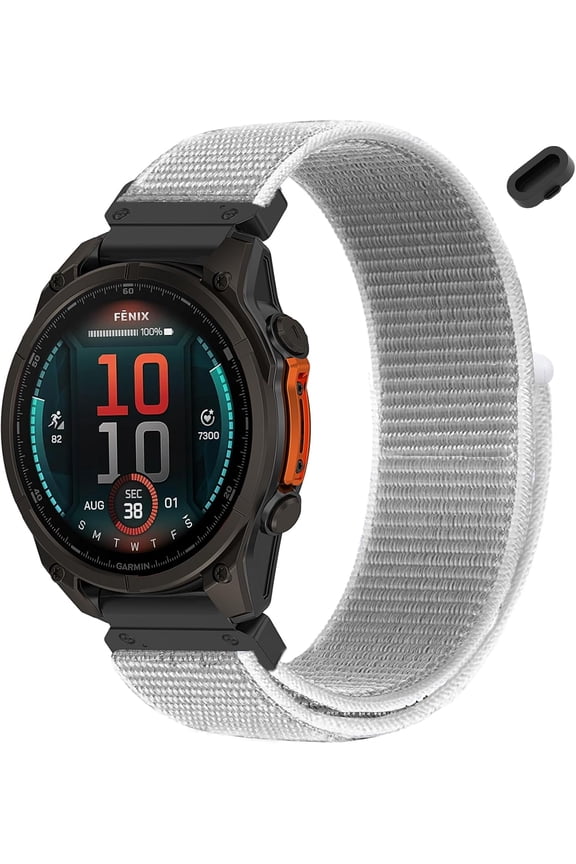 -Nylon Quick Fit Watch Bands Compatible with Garmin Fenix 8 43mm/7S Pro/7S/6S Pro/6S/5S/5S plus,20mm Soft Lightweight Adjustable Sport Hook and Loop Strap for Approach S70 42mm Accessory