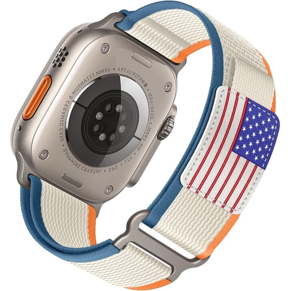 ERUCND-Nylon Trail Loop for Apple Watch Ultra 3/2 band 49mm 46mm 45mm 44mm 42mm 41mm 40mm 38mm, Breathable Sport Strap for Apple Watch bands men women, Soft Stretchy iWatch Series 11/10/9/8/7/6/5/4/3