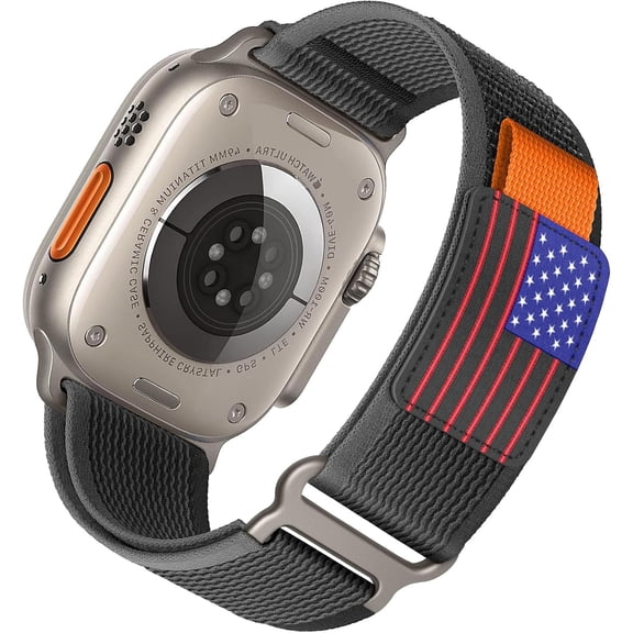 ERUCND-Nylon Trail Loop for Apple Watch Ultra 3/2 band 49mm 46mm 45mm 44mm 42mm 41mm 40mm 38mm, Breathable Sport Strap for Apple Watch bands men women, Soft Stretchy iWatch Series 11/10/9/8/7/6/5/4/3