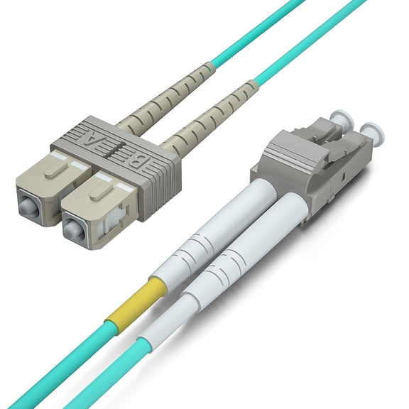 ERUCND-OM3 LC to SC Fiber Patch Cable, 10GB Multimode Fiber Jumper, Duplex LC-SC UPC, MMF, 50/125um, LSZH, for 1G/10G MMF SFP Transceiver, Networks, 3 Meter(9.8ft)