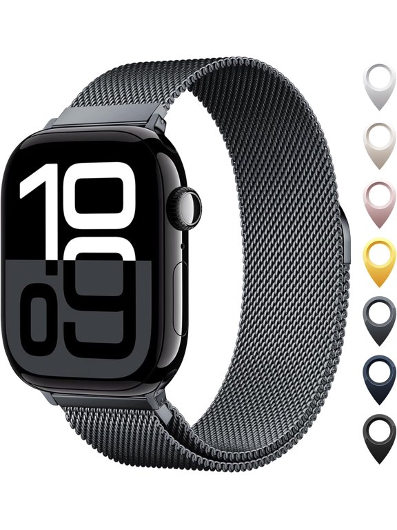 -Original Stainless Steel Mesh Loop Compatible with Apple Watch 38mm 40mm 41mm 42mm 44mm 45mm 46mm 49mm Women Men, Magnetic Clasp Replacement for iWatch Bands Series 11 10 9 8 7 6 5 4 Ultra SE
