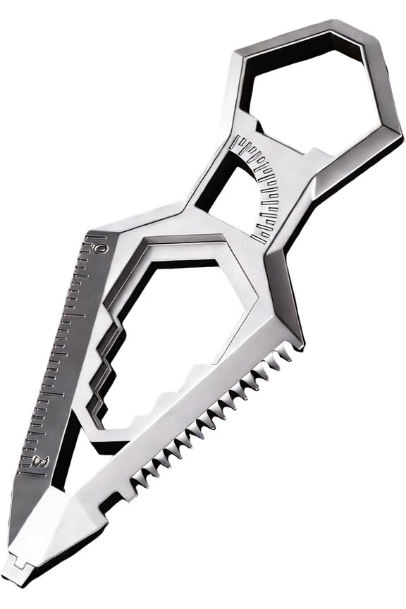 -Pocket Multifunctional Tool, EDC Tool with 10+ Functions, Keychain Portable Multitool,Small Bottle Opener Keychain with Screwdriver Wrench & Box Cutter for Travel Outdoor Everyday Use