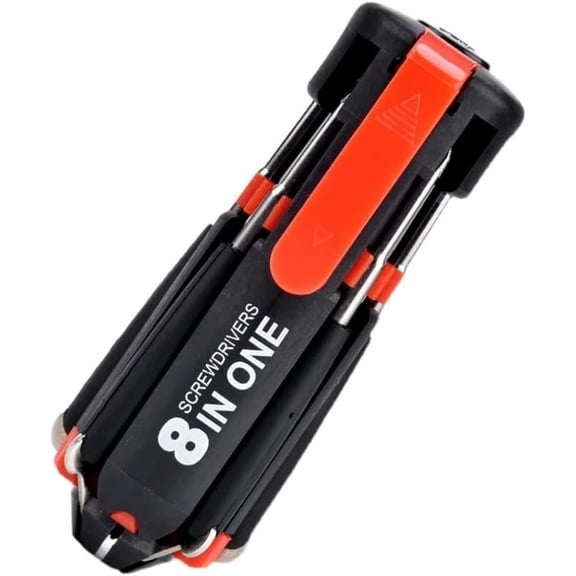 ERUCND-Portable Multi-purpose Screwdriver,8 in 1 Multi-function Screwdriver Set with Worklight,6 LED Torch Repair Tool