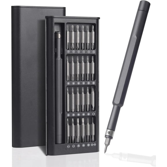 ERUCND-Professional 48-in-1 Precision Screwdriver Set, Mini Repair Tool Kit with High-Performance Bearing Steel, Black Compact Case, Complete Repair Kit with Phillips, Torx, Hex Bits