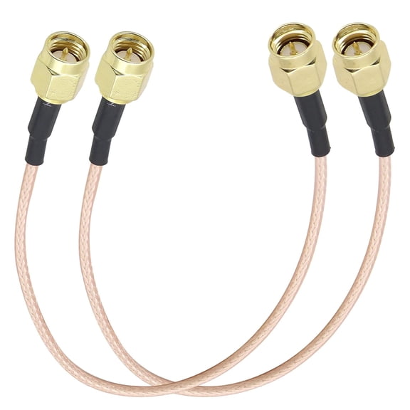 ERUCND-RG316 SMA Extension Cable SMA Male to SMA Male Connector Cable Adapter Jumper for Antenna Router Wi-Fi Cable Network Analyzer etc.[2Pack-7.9inch/20cm]