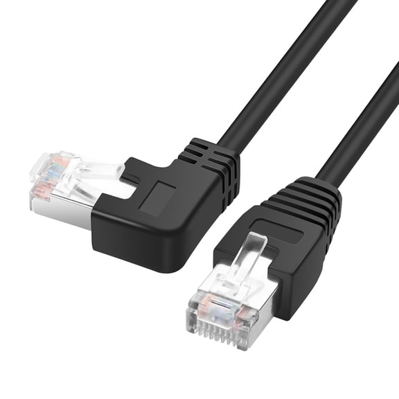 ERUCND-RJ45 90 Degree Ethernet Cable Cat6 RJ45 Male to Right Angle Network Patch Cords Choose from Multiple Angle Lengths (Right Angle, 2M/6.6FT)