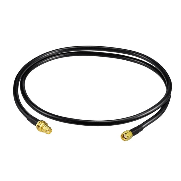 ERUCND-RP-SMA Male to RP-SMA Female Bulkhead ALSR240 Cable Low Loss 3 Feet for WiFi Antenna, Wireless Router, PCIe Network Card, Security IP Camera
