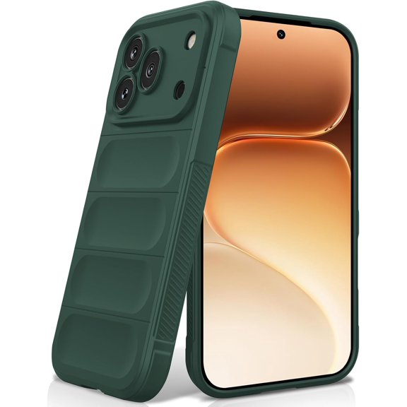 ERUCND-Silicone Case for Honor 600 / Honor 600 Pro, Anti-Scratch Microfiber Lining, Shockproof Case with Camera Protection, Green