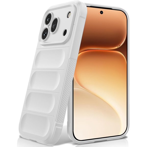 ERUCND-Silicone Case for Honor 600 / Honor 600 Pro, Anti-Scratch Microfiber Lining, Shockproof Case with Camera Protection, White