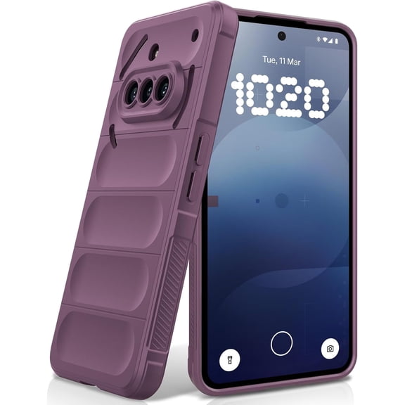 ERUCND-Silicone Case for Nothing Phone 3a, Anti-Scratch Microfiber Lining, Shockproof Case with Camera Protection, White