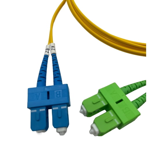 ERUCND-Single Mode Fiber Optic Patch Cord, Duplex SC/APC to SC/UPC, 2.5 Meters, 2.0mm, High-Performance Optical Cable for Reliable Data Transmission
