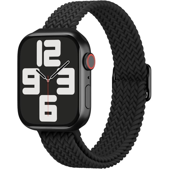 ERUCND-Slim Nylon Braided Stretchy Solo Loop Band Compatible with Apple Watch Band | Thin Elastic Band Compatible with iWatch Band 38mm 40mm 41mm 42mm 44mm 45mm 46mm 49mm Series 11 10 9 8 7 SE 6 5 4