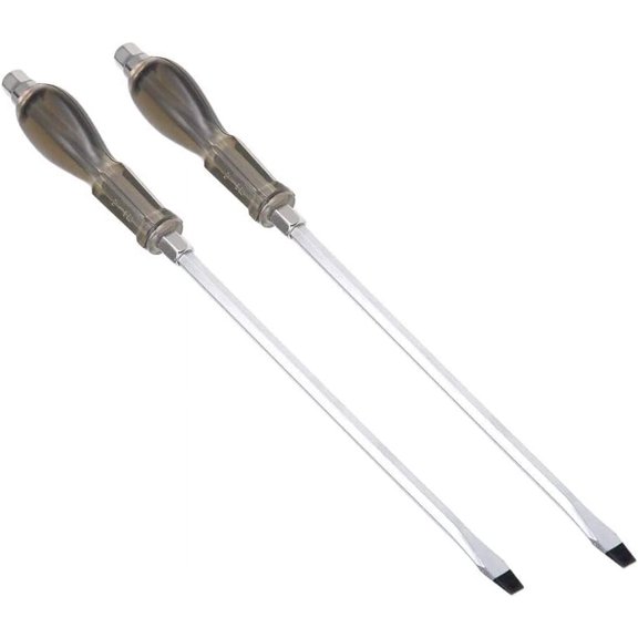 ERUCND-Slotted Impact Screwdriver 10 Inch Keystone Demolition Driver Magnetic with Strike Cap, 2Pcs