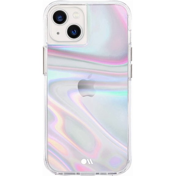 ERUCND-Soap Bubble iPhone 13 Case [10ft Drop Protection] [Wireless Charging Compatible] Luxury Cover for iPhone 13 6.1" - Iridescent Swirl Effect, Anti-Scratch, Shock Absorbing, Slim - Iridescent