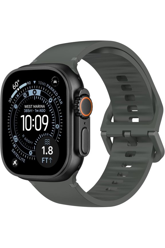 -Sport Watch Band Compatible with Apple Watch Ultra 3/2/1 49mm, S11/S10 46mm, 9/8/7 45mm, SE3/SE2/SE/6/5/4 44mm, 3/2/1 42mm, No Gap Silicone Breathable Replacement Strap for Women Men