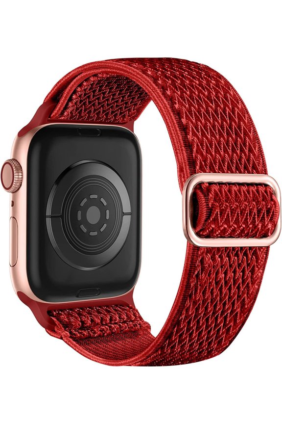 -Stretchy Nylon Solo Loop Band, Compatible with Apple Watch Series 11 10 9 8 7 6 5 4 3 SE3/2/1 Ultra3/2/1, Adjustable Strap for iwatch Band 44mm 45mm 46mm 49mm 42mm 40mm 41mm 38mm for Women Men