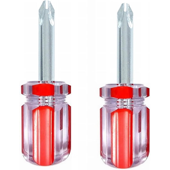 ERUCND-Stubby Phillips Screwdriver #3,2 Pieces PH3 Phillips Screwdriver Magnetic Small Pocket for DIY Repairing