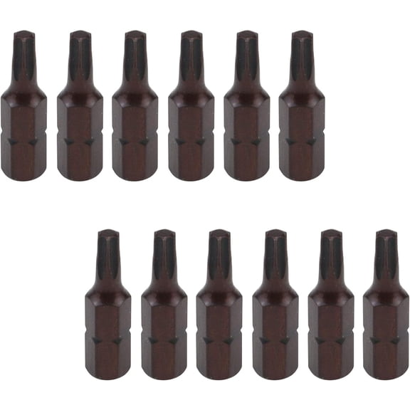 ERUCND-T20 Torx Impact Screw Driver Bits Magnetic Torx Screwdriver Bits 1" Length 1/4" Hex Shank 12 Pcs