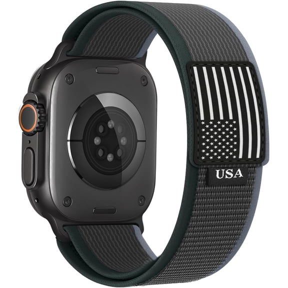 ERUCND-Trail Loop Band - Compatible with Apple Watch Ultra 2 Band/Ultra Bands 49mm 45mm 44mm Men Women, Braided Elastic Weave Sport Strap for iWatch Ultra 2, iWatch Ultra Series 10 46mm SE/9/8/7/6/5/