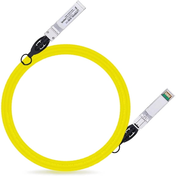 ERUCND-[Yellow 10G SFP+ Twinax Cable, Direct Attach Copper(DAC) Passive Cable, 2m (6.56ft), for Cisco SFP-H10GB-CU2M, Meraki, Ubiquiti, Mikrotik, Intel, Fortinet, Netgear, and More