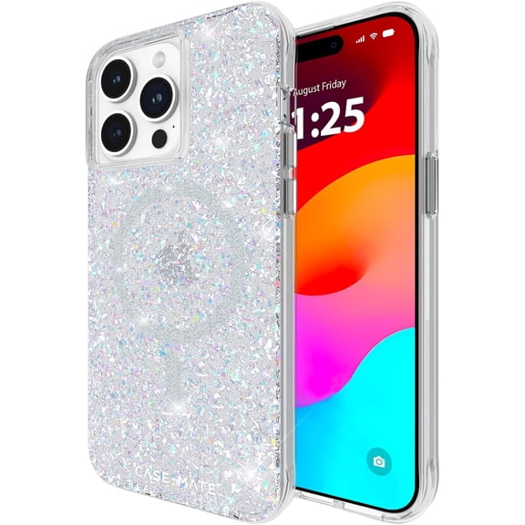 ERUCND-iPhone 15 Pro Max Case for Women - Compatible with MagSafe - 12ft Drop Protection - 6.7" Stylish Magnetic Case for iPhone 15 Pro Max - Shockproof, Anti-Scratch Phone Cover - Twinkle Disco