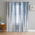 thumbnail image 1 of ERUNPONLY Blue Gray Sheer Curtains 72 Inch Length 2 Panels Set, Modern Simple Abstract White Ombre Texture Voile Window Treatment Curtains Sheers Drapes for Bedroom/Living Room/Kitchen 52"x72"x2, 1 of 7