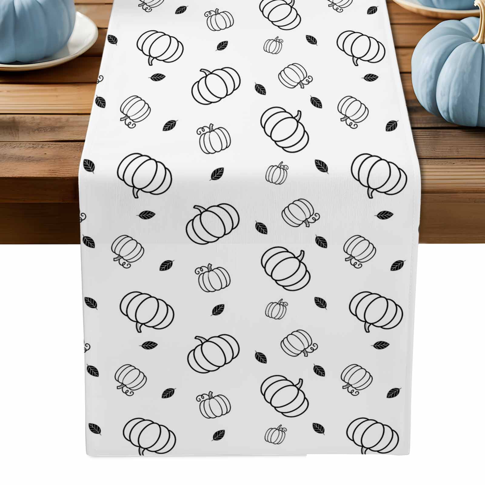 ERUNPONLY Cute Pumpkins Thanksgiving Table Runner - 90 Inch Long Fall ...