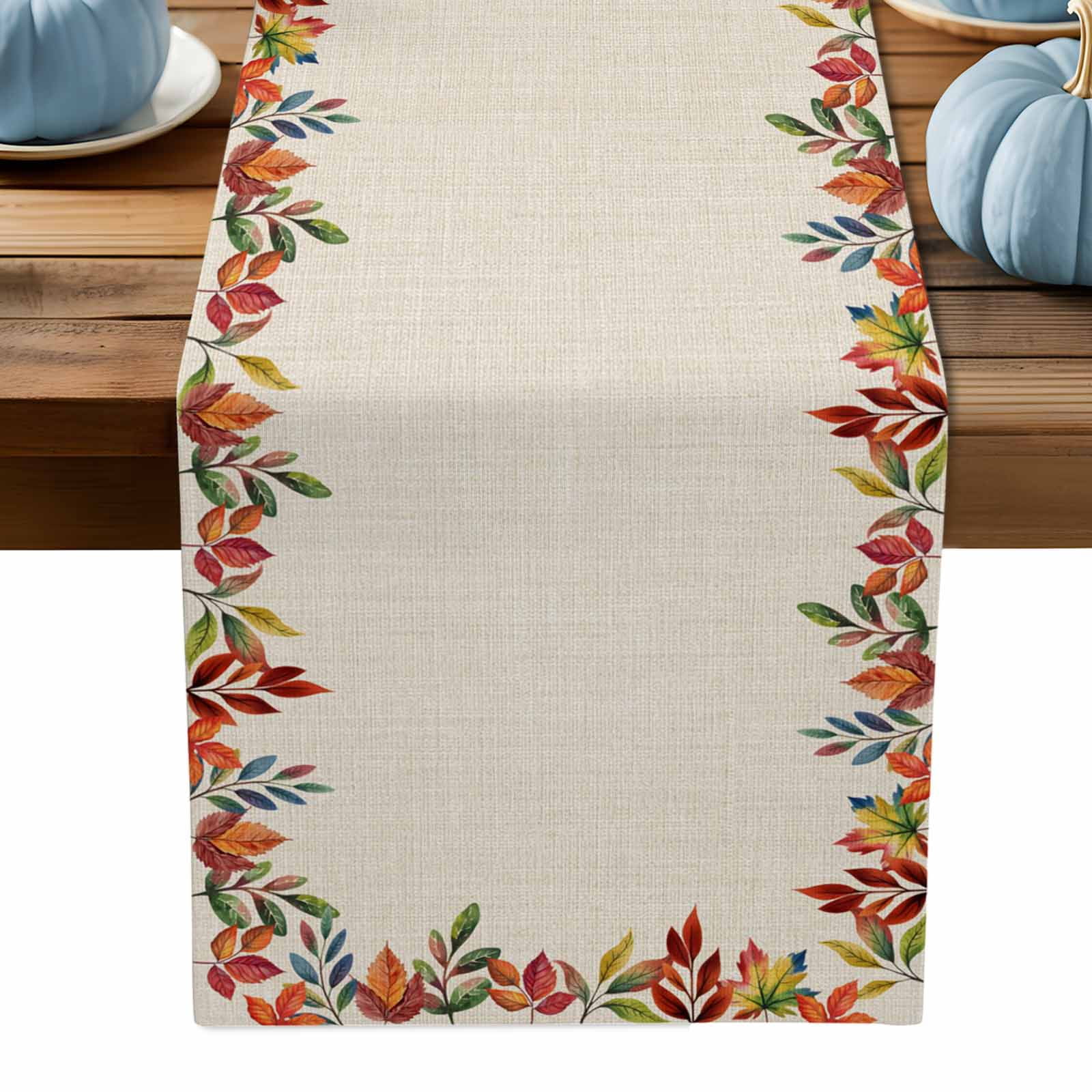 ERUNPONLY Fall Vintage Maple Leaves Table Runner - 72 Inch Long Retro ...