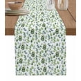 thumbnail image 1 of ERUNPONLY Green Leaves Table Runner - 72 Inch Long Pastoral Rustic Botanical Plant Watercolor Cotton and Linen Blended Dress Scarves Farmhouse Table Runner for Kitchen Dining, Coffee Table, 14"x72", 1 of 8