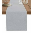 thumbnail image 1 of ERUNPONLY Grey Table Runner - 120 Inch Long Vintage Leather Patterned Texture Solid Modern Cotton and Linen Blended Dress Scarves Farmhouse Table Runner for Kitchen Dining, Coffee Table, 13"x120", 1 of 8