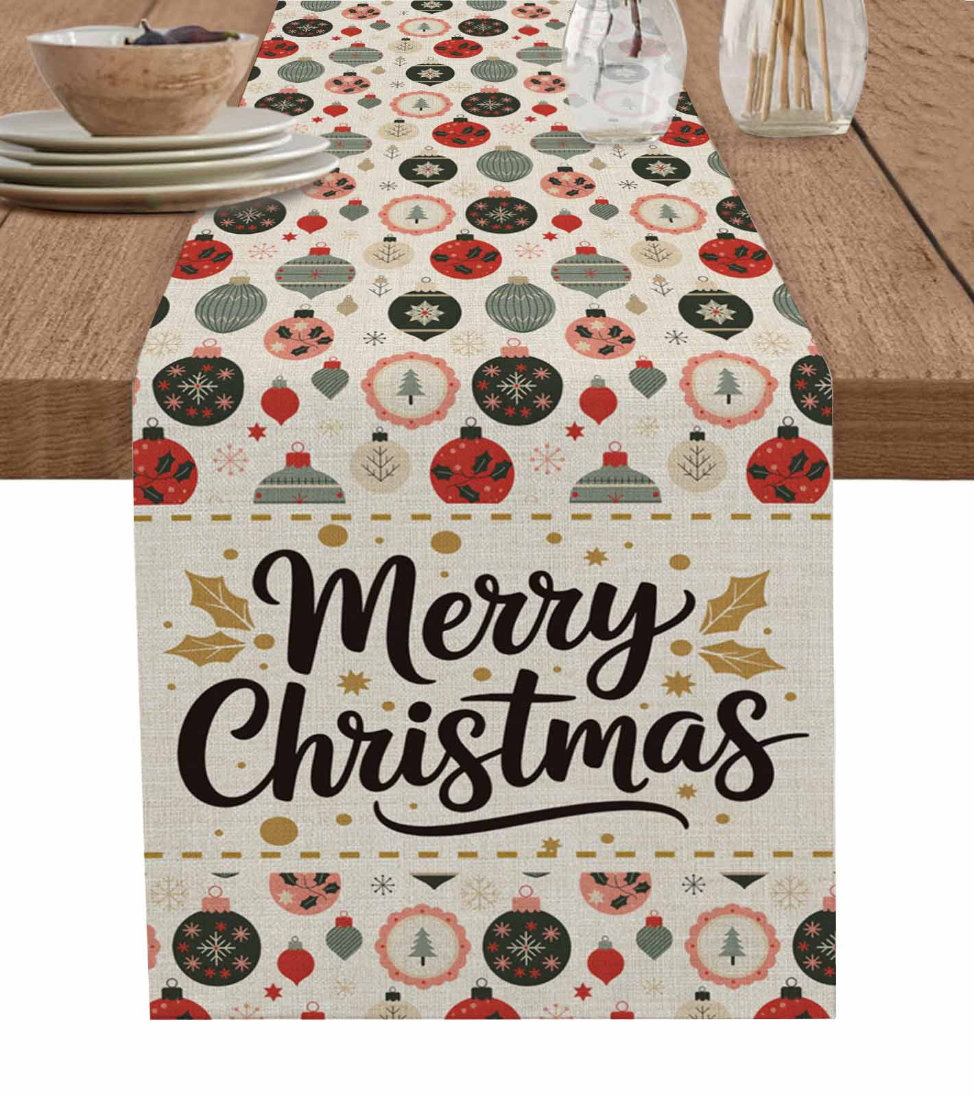 Christmas Tablecloths & Table Runners 14'' D x 72'' L main image 1