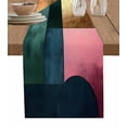 thumbnail image 1 of ERUNPONLY Modern Table Runner - 48 Inch Long Abstract Colorful Patchwork Geometric Cotton and Linen Blended Dress Scarves Farmhouse Table Runner for Kitchen Dining, Coffee Table, 13"x48", 1 of 8