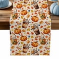 thumbnail image 1 of ERUNPONLY Orange Pumpkins Fall Table Runner - 60 Inch Long Thanksgiving Coffee Rustic Berry Rustic Cotton Linen Blended Dress Scarves Farmhouse Table Runner for Kitchen Dining, Coffee Table, 13"x60", 1 of 8