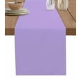 thumbnail image 1 of ERUNPONLY Purple Table Runner - 36 Inch Long Modern Pure Lavender Purple Cotton and Linen Blended Dress Scarves Farmhouse Table Runner for Kitchen Dining, Coffee Table, 13" x 36", 1 of 8