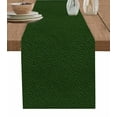 thumbnail image 1 of ERUNPONLY Solid Dark Green Table Runner - 48 Inch Long Retro Minimalism Abstract Denim Texture Cotton and Linen Blended Dress Scarves Farmhouse Table Runner for Kitchen Dining, Coffee Table, 13"x48", 1 of 8