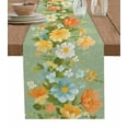 thumbnail image 1 of ERUNPONLY Wildflowers Table Runner - 108 Inch Long Summer Pastoral Retro Oil Painted Cotton and Linen Blended Dress Scarves Farmhouse Table Runner for Kitchen Dining, Coffee Table, 13" x 108", 1 of 8