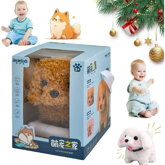 ERYNA Nicoo Robot Puppy, 2025 Upgraded Nicoo - My Realistic Robot Puppy, Nico Robot Dog That Acts Like a Real Puppy, Nico Realistic Robot Puppy That Walk and Bark, for Kids (Teddy Bear)