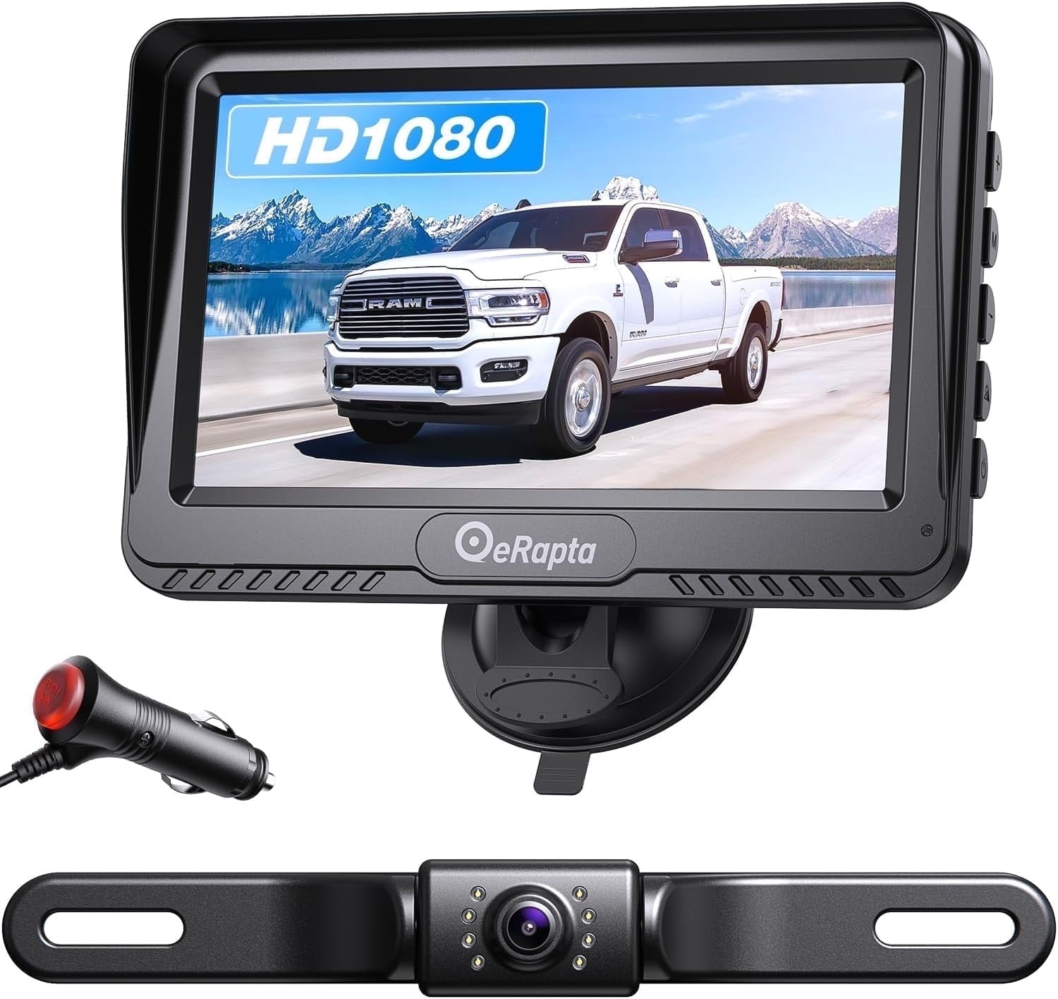 ERapta A43 4.3" HD Backup Camera System, IP69 Waterproof, for Cars and Trucks