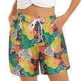 thumbnail image 1 of ERkkoi Board Shorts For Women Swim Trunks Comfy Beach Elastic Waist Floral Print With 2 Pockets Swim Bottoms For Women Bathing Suit Yellow XXL, 1 of 8