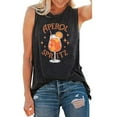 thumbnail image 1 of ERkkoi Summer Tops For Women Graphic Tank Tops Casual Aperol Spritz Floral Sleeveless Beach Womens Camisole Vacation Shirt Cami Black L, 1 of 4