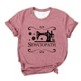 thumbnail image 1 of ERkkoi Women's Sewciopath T-Shirt Sewing Lover Shirt Funny Quilter Gifts Sew Short Sleeve Tops Seamstress Casual Tees Red S, 1 of 4
