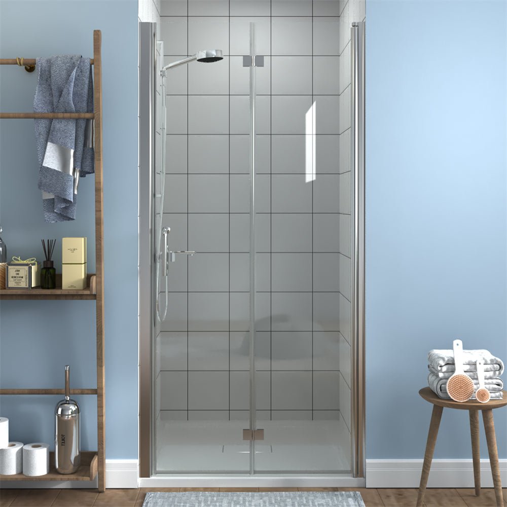DreamLine Unidoor Plus 43 1/2 44 in. W x 72 in. H Frameless Hinged Shower Door in Satin Black