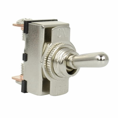EverStart Universal Metal Toggle Switch 20 Amp 12 Volt DC, Silver