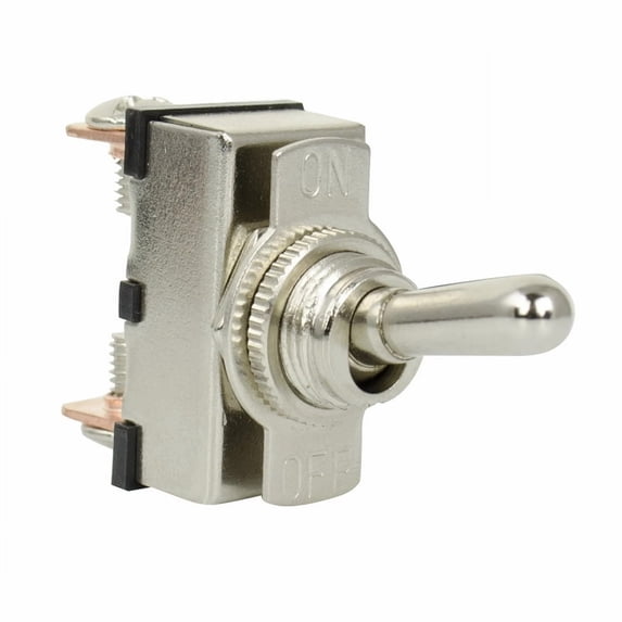 EverStart Universal Metal Toggle Switch 20 Amp 12 Volt DC, Silver