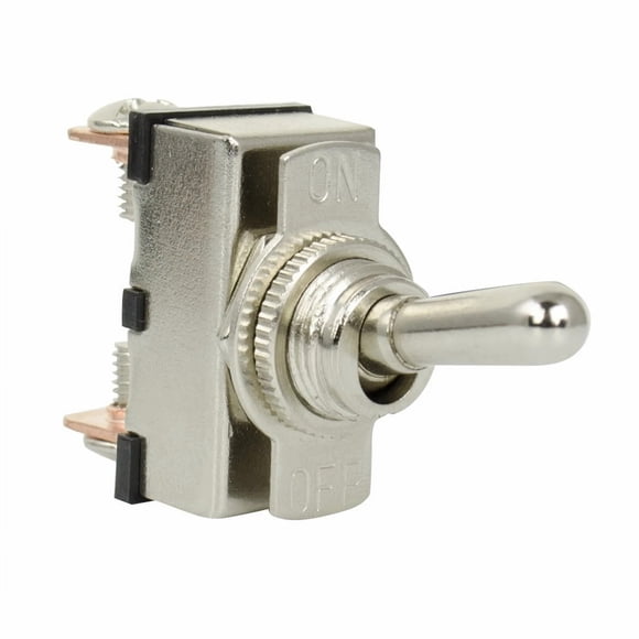 EverStart Universal Metal Toggle Switch 20 Amp 12 Volt DC, Silver