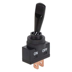 EverStart ON/OFF Universal Plastic Toggle Switch 2 Pin DC 20A/12V, Black