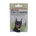 thumbnail image 1 of ES Pets Absorbent Stoneware Car Cup Holder Coaster, Doberman, 1 of 3