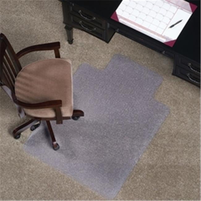 ES Robbins Clear Rectangular Chair Mat with Lip for Low Pile Carpet