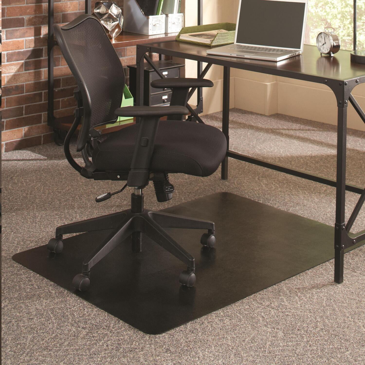ES Robbins Chair Mat for Carpet or Hard Floors 36"x48" Rectangle, Black