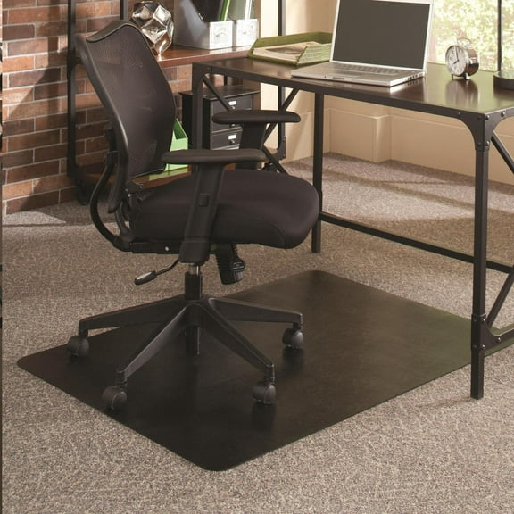 ES Robbins Chair Mat for Carpet or Hard Floors 46"x48" Rectangle, Black